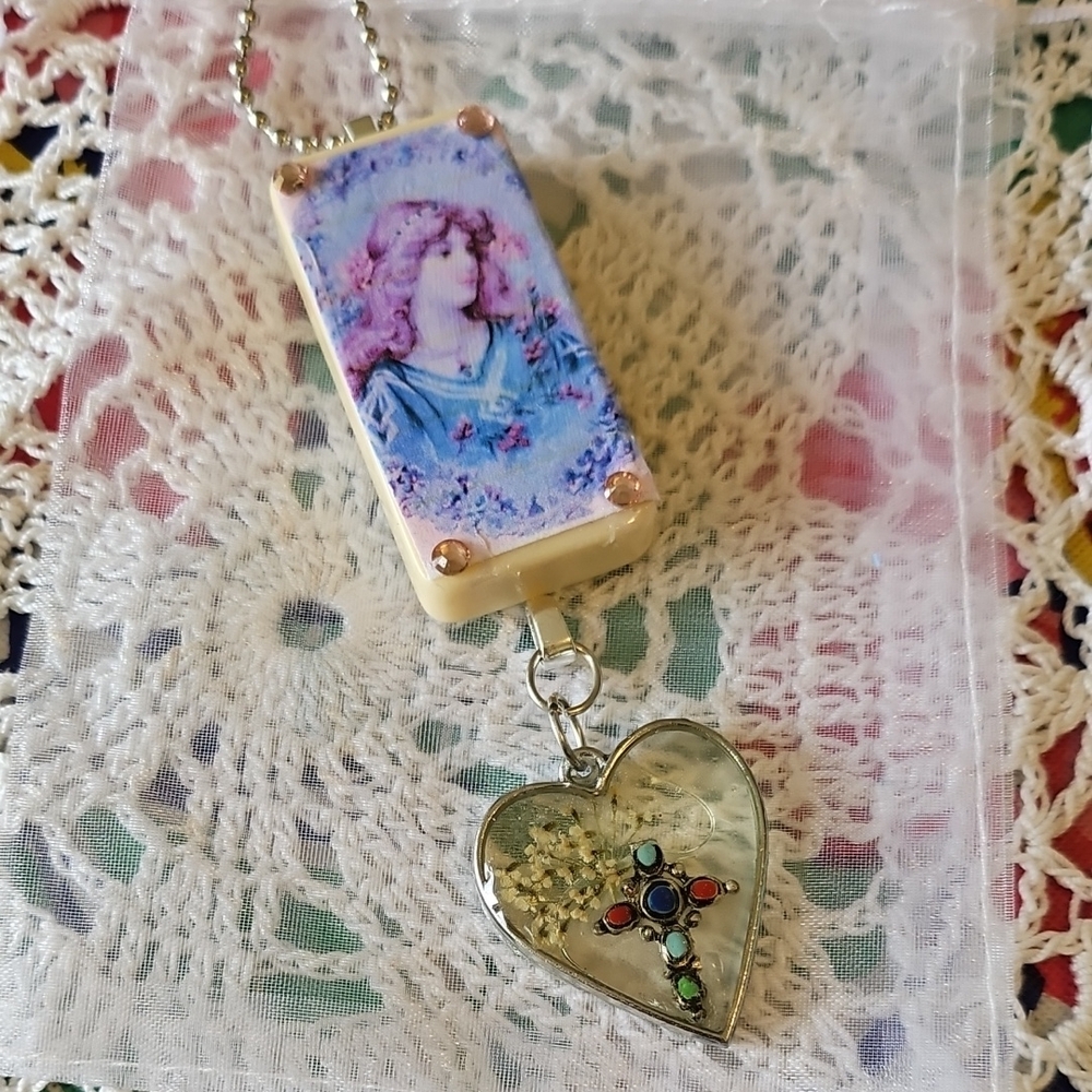 Handmade Domino's Necklace Resin Charm
